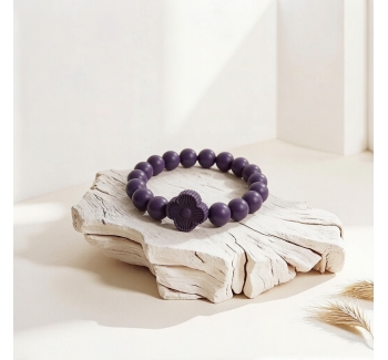 Purple Fortune Four-Leaf Herbal Incense Bracelet