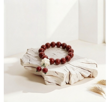 Vermilion Lotus Serenity Herbal Incense Bead Bracelet