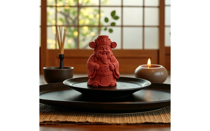 Fortune God Incense Figurine &ndash; Lucky Wealth Guardian
